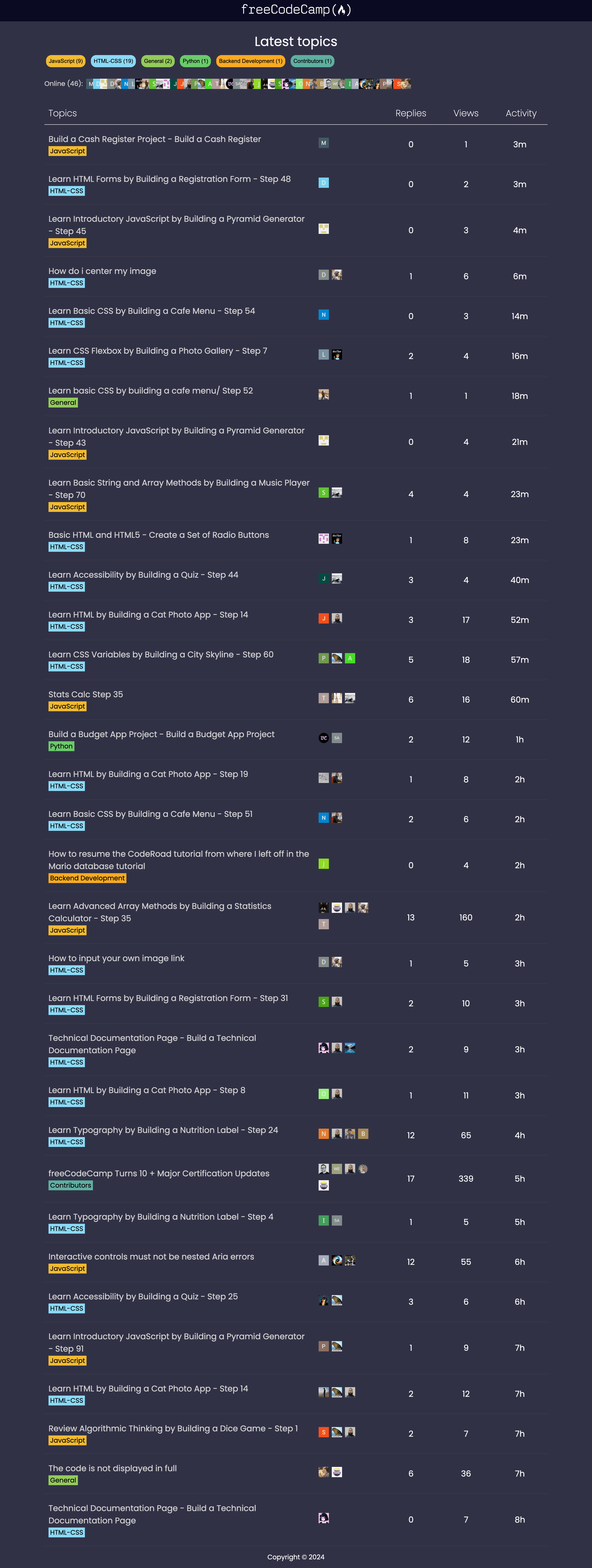 FreeCodeCamp Clone FreeCodeCamp Clone