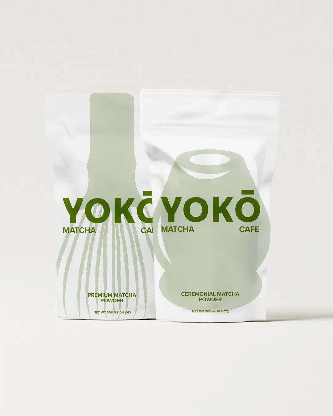 YOKŌ Premium & Ceremonial Matcha Powder Packages On Table