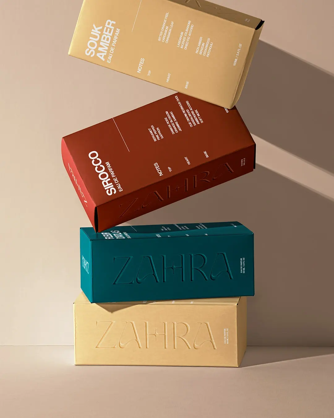 Zahra Souk Amber, Sirocco & Fleur d'Atlas Packaging